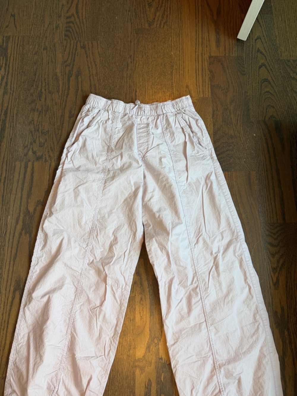 Light Pink/Purple Casual Drawstring Pants